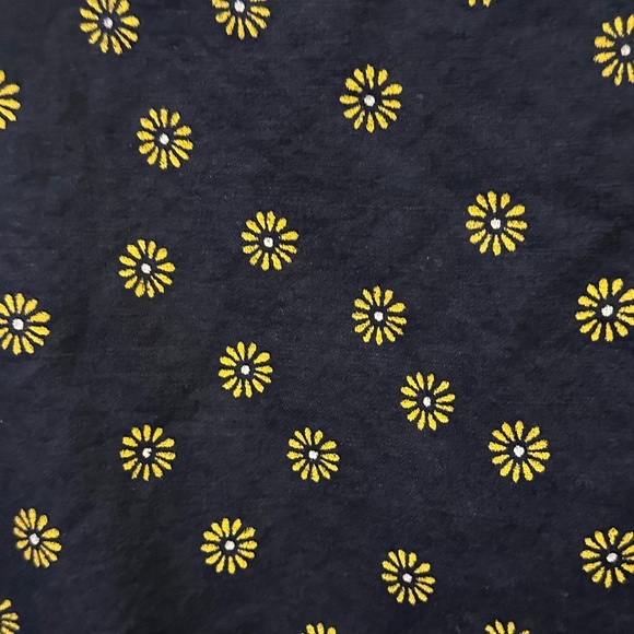 J.Crew Navy Linen Blend Daisy Print Button Front Dress Size 4 - Picture 6 of 6